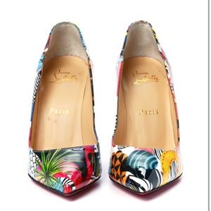 AUTHENTIC BRAND NEW- CHRISTIAN LOUBOUTIN Patent Sapeur Hot Chick 100 Pumps